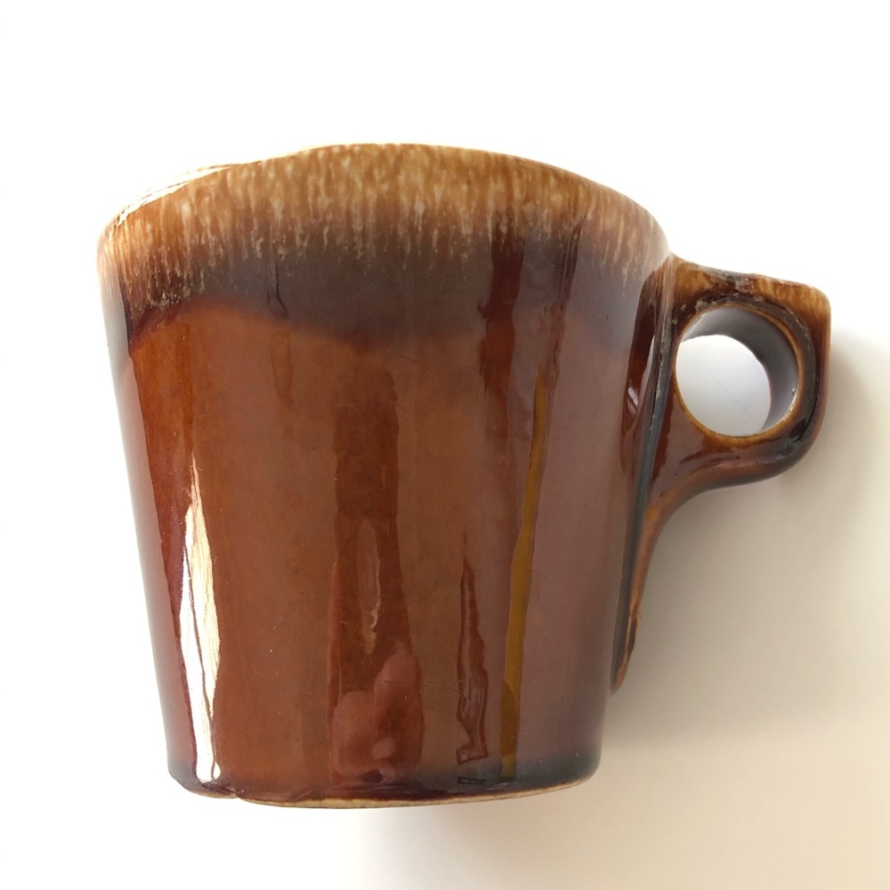 Vintage Hull Oven Proof USA Brown Drip Mug